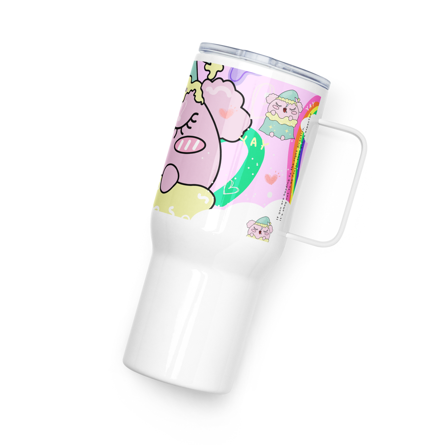 Rainbow Life Moditoon Travel mug with a handle