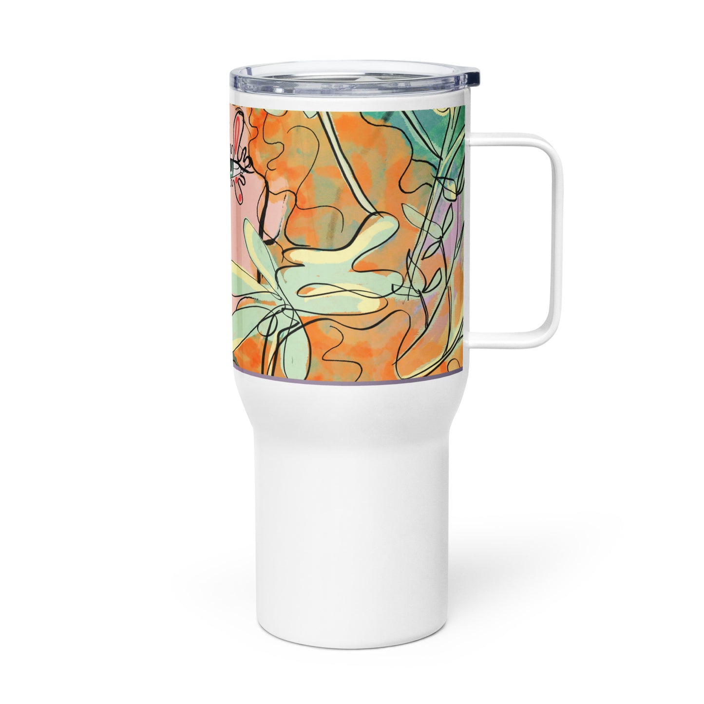 [Spring Mood] Travel mug with a handle