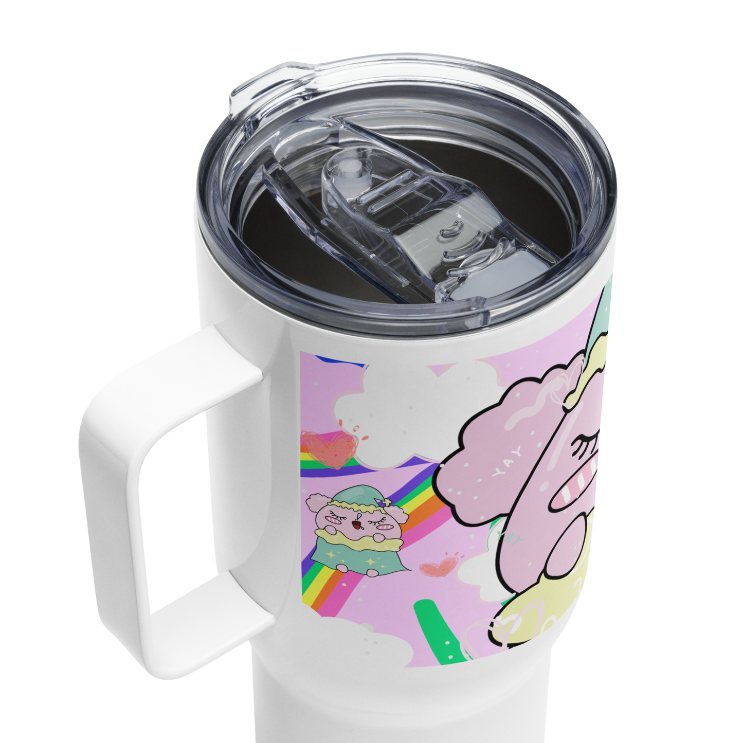 Rainbow Life Moditoon Travel mug with a handle