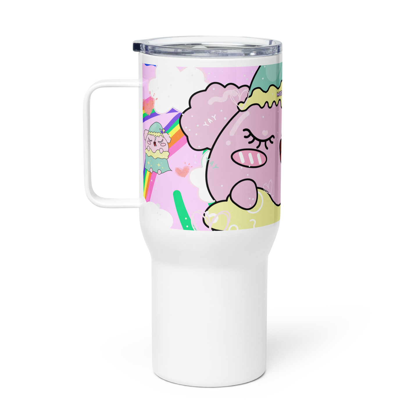 Rainbow Life Moditoon Travel mug with a handle