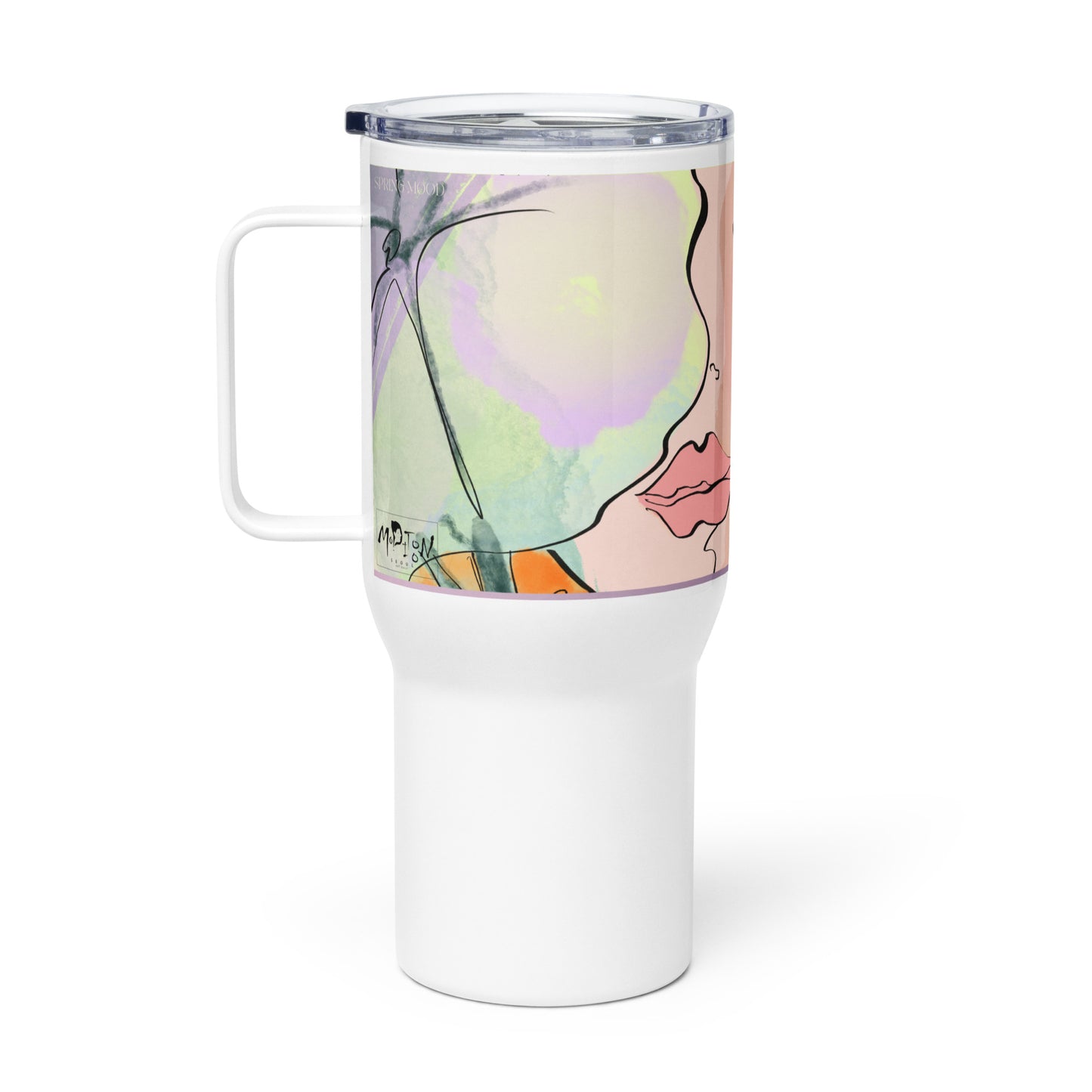 [Spring Mood] Travel mug with a handle