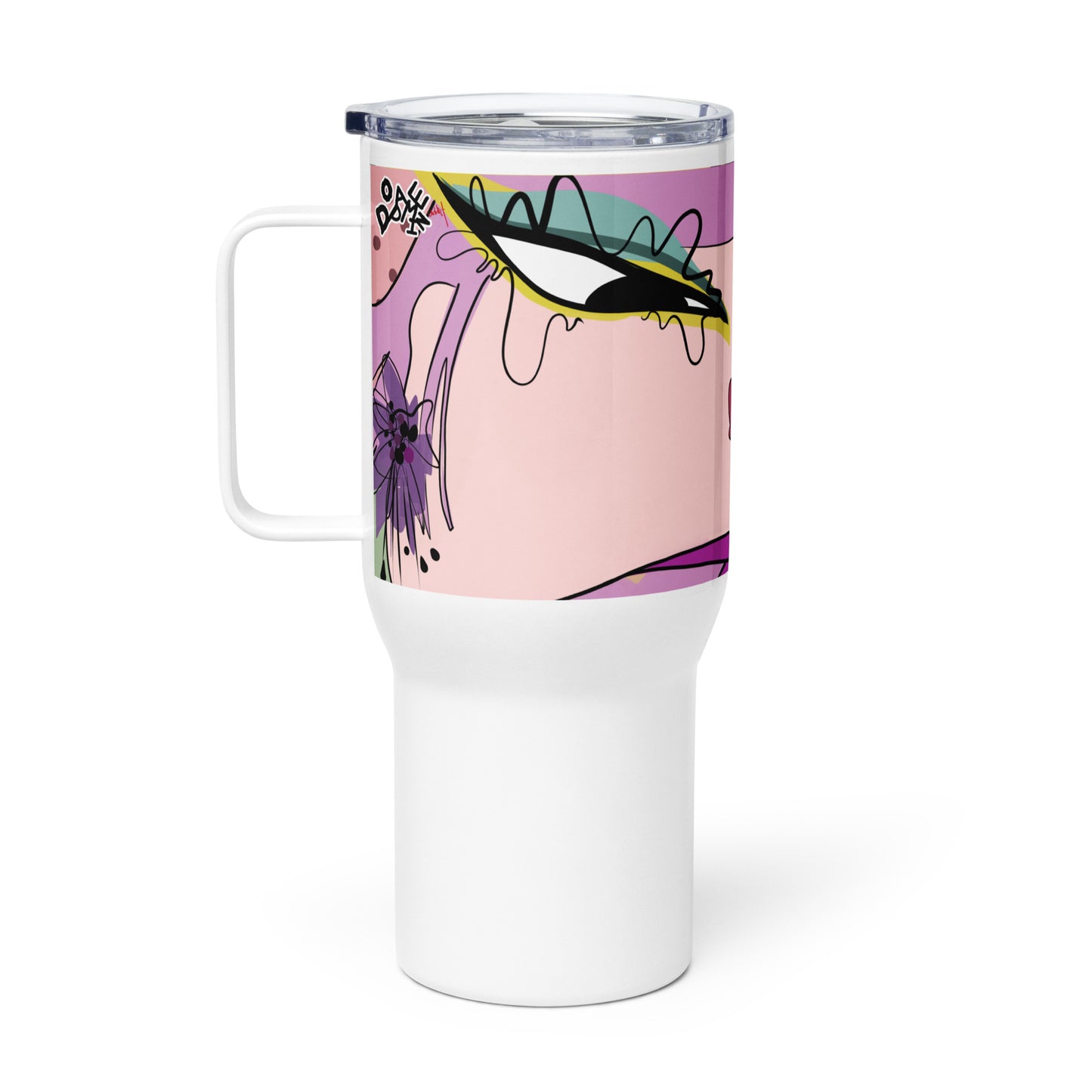 [Dopamine Addict] Travel mug with a handle